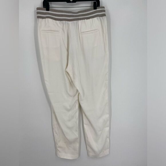 Peserico Women’s Pull On White Pants size 48 - Picture 4 of 6